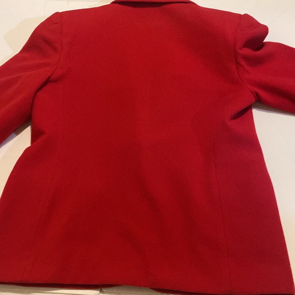 Vintage Collections Internationale wool cashmere blend red blazer EUC - Picture 7 of 8